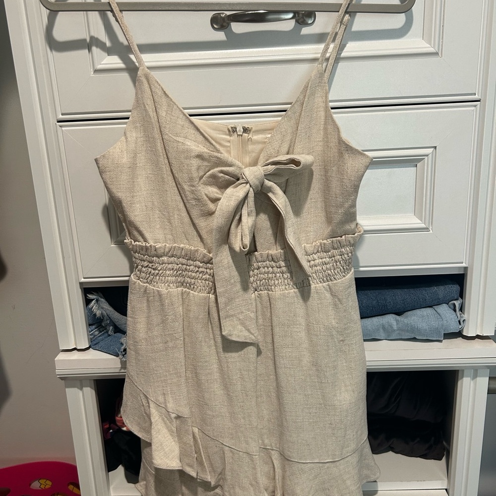 Elegant Cream Mini Dress